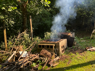 Ash smoke separator